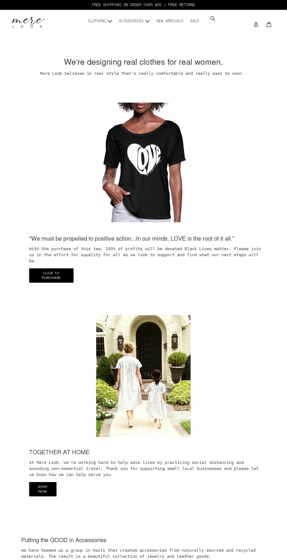 merelook.com shopify website screenshot