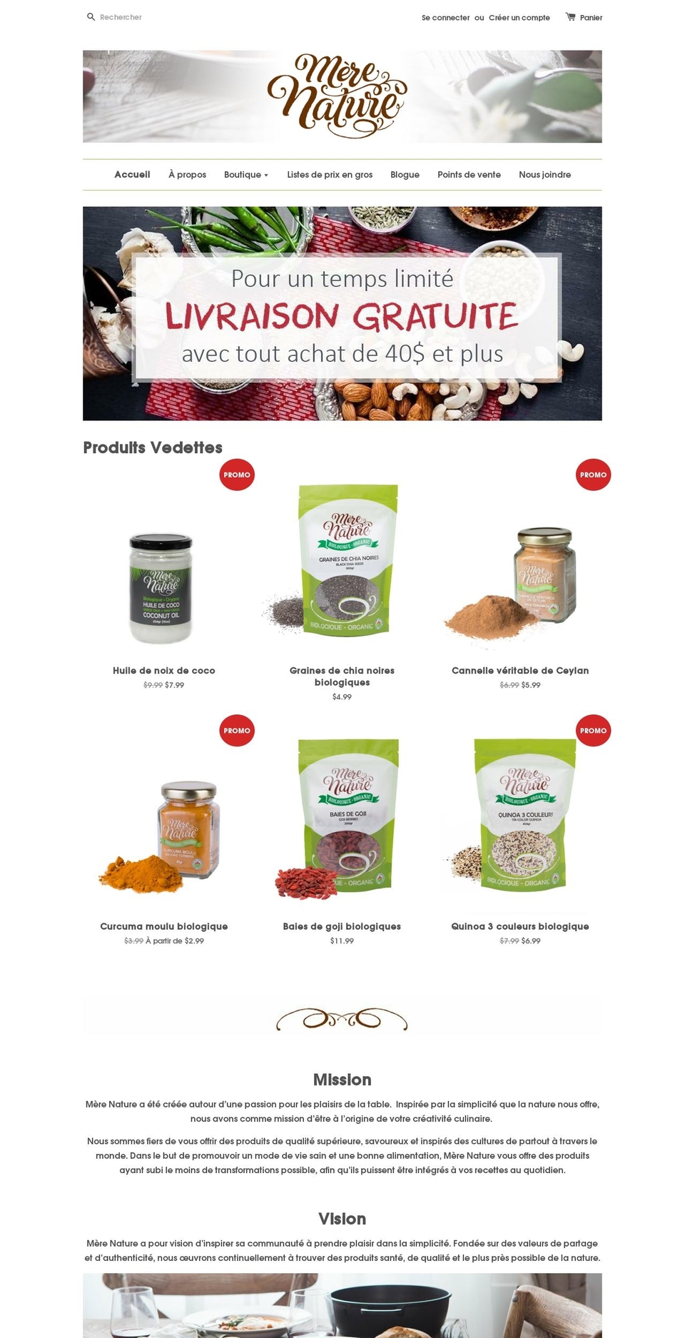 merenature.com — Shopify storefront screenshot