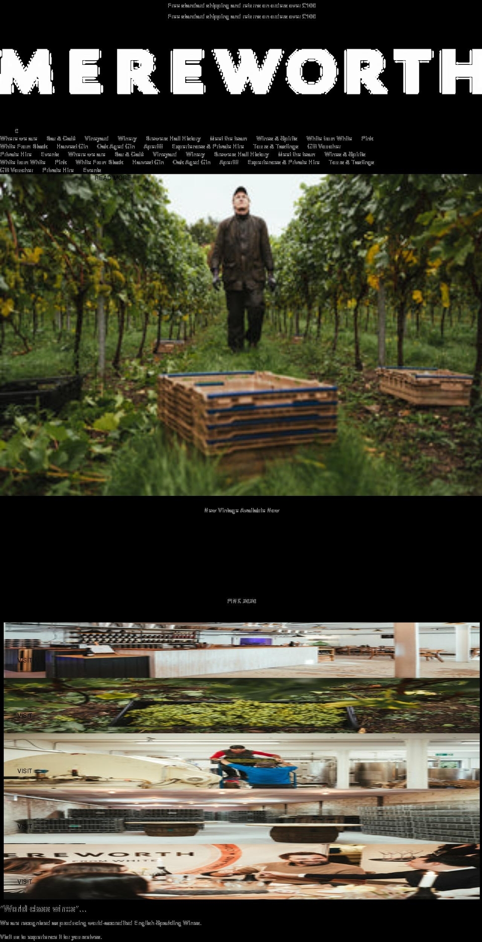 mereworth.co.uk shopify website screenshot