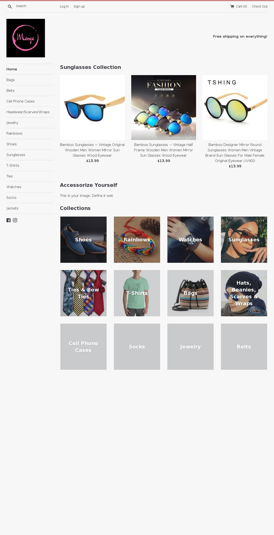 mergeaccessories.com — Shopify storefront screenshot
