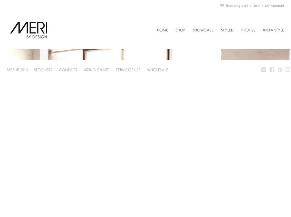 Unero Shopify theme site example meri.com.au