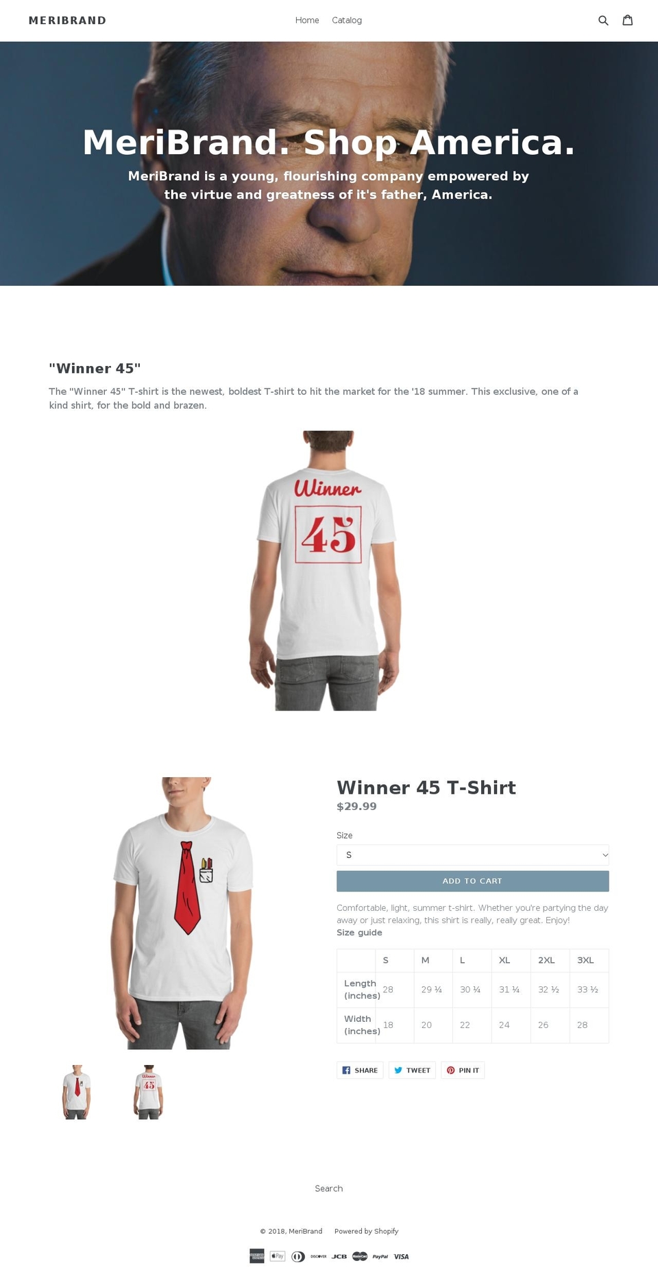 meribrand.com — Shopify storefront screenshot