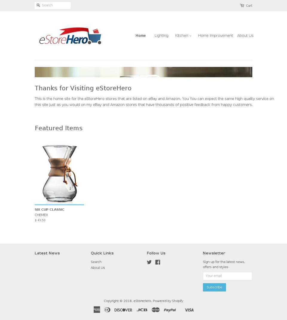 mericacoffee.com — Shopify storefront screenshot