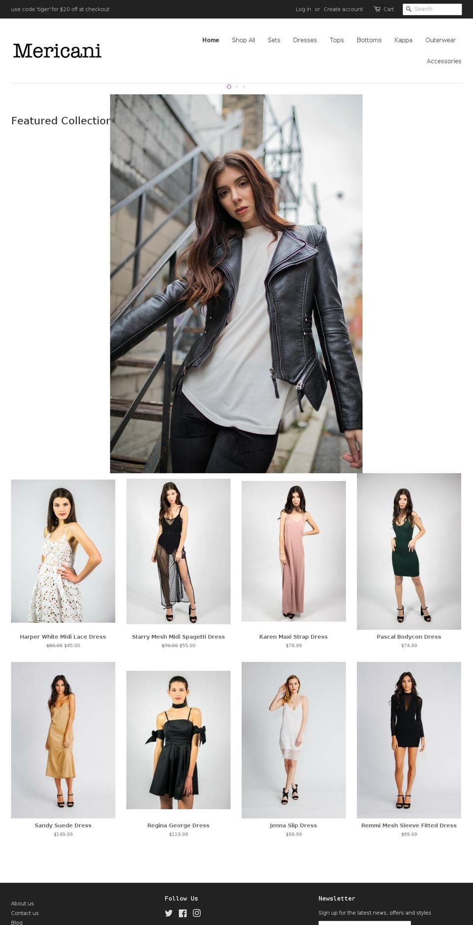 mericani.com — Shopify storefront screenshot