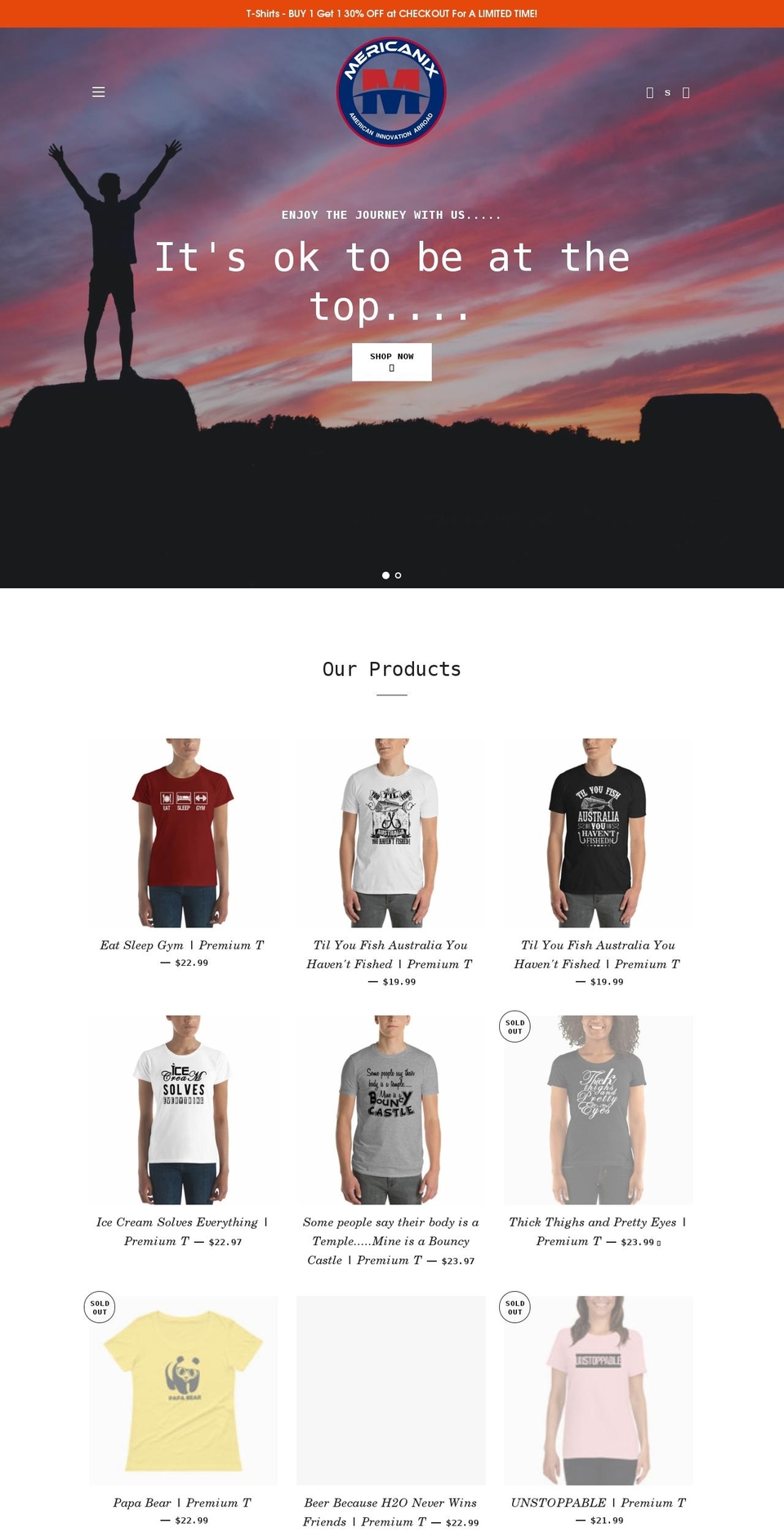 mericanixstore.com shopify website screenshot