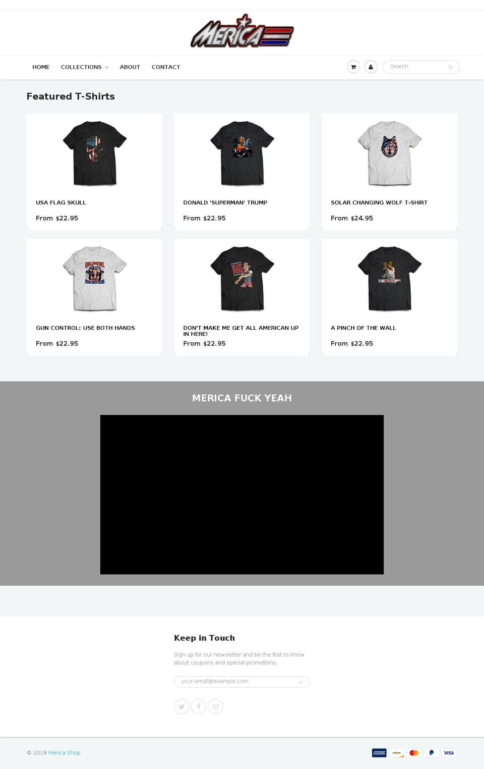 mericashop.com — Shopify storefront screenshot