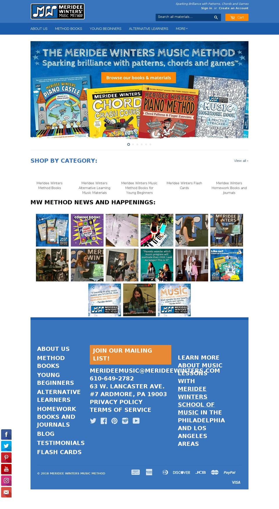 meridee-winters-method.com shopify website screenshot