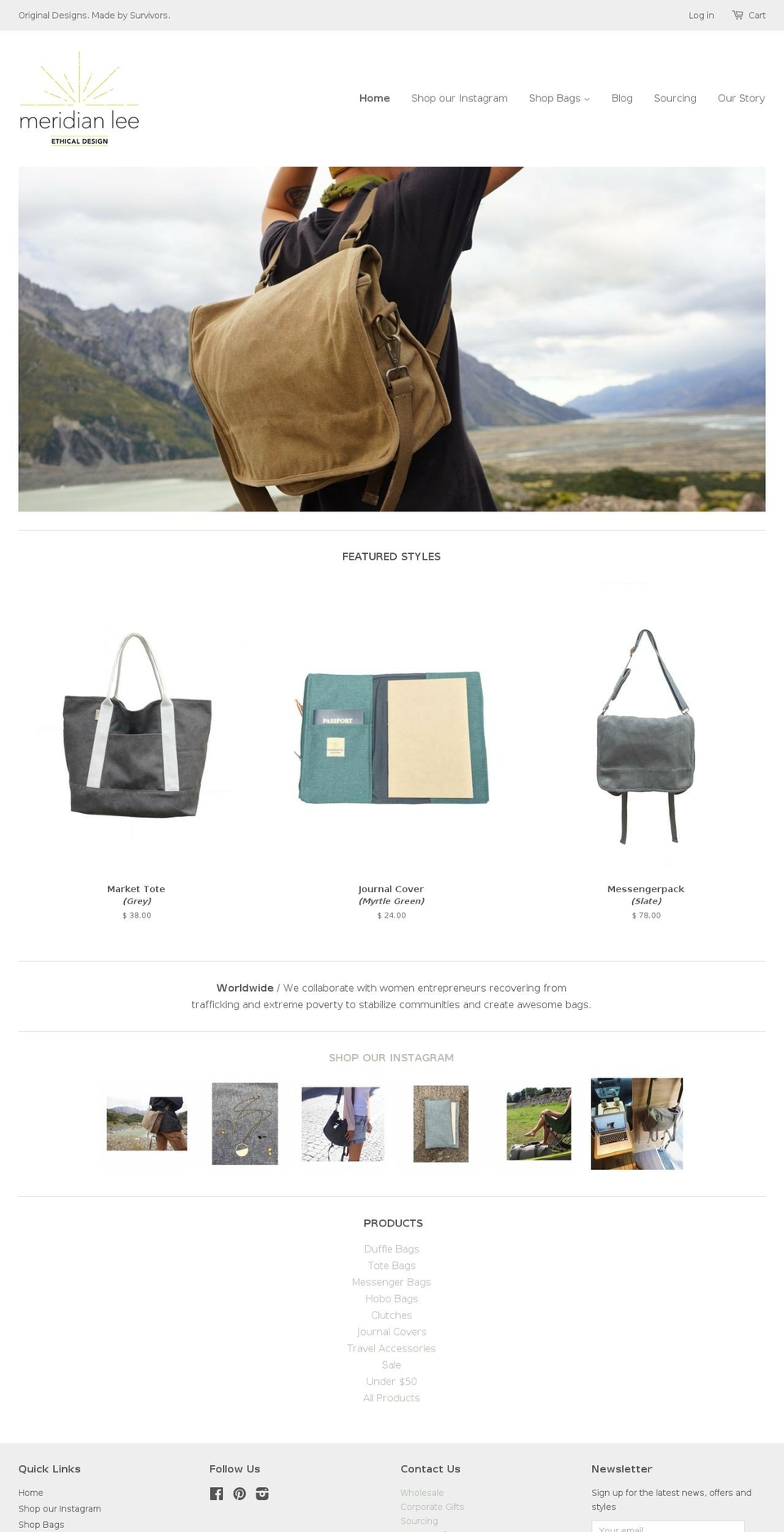 meridianlee.org shopify website screenshot