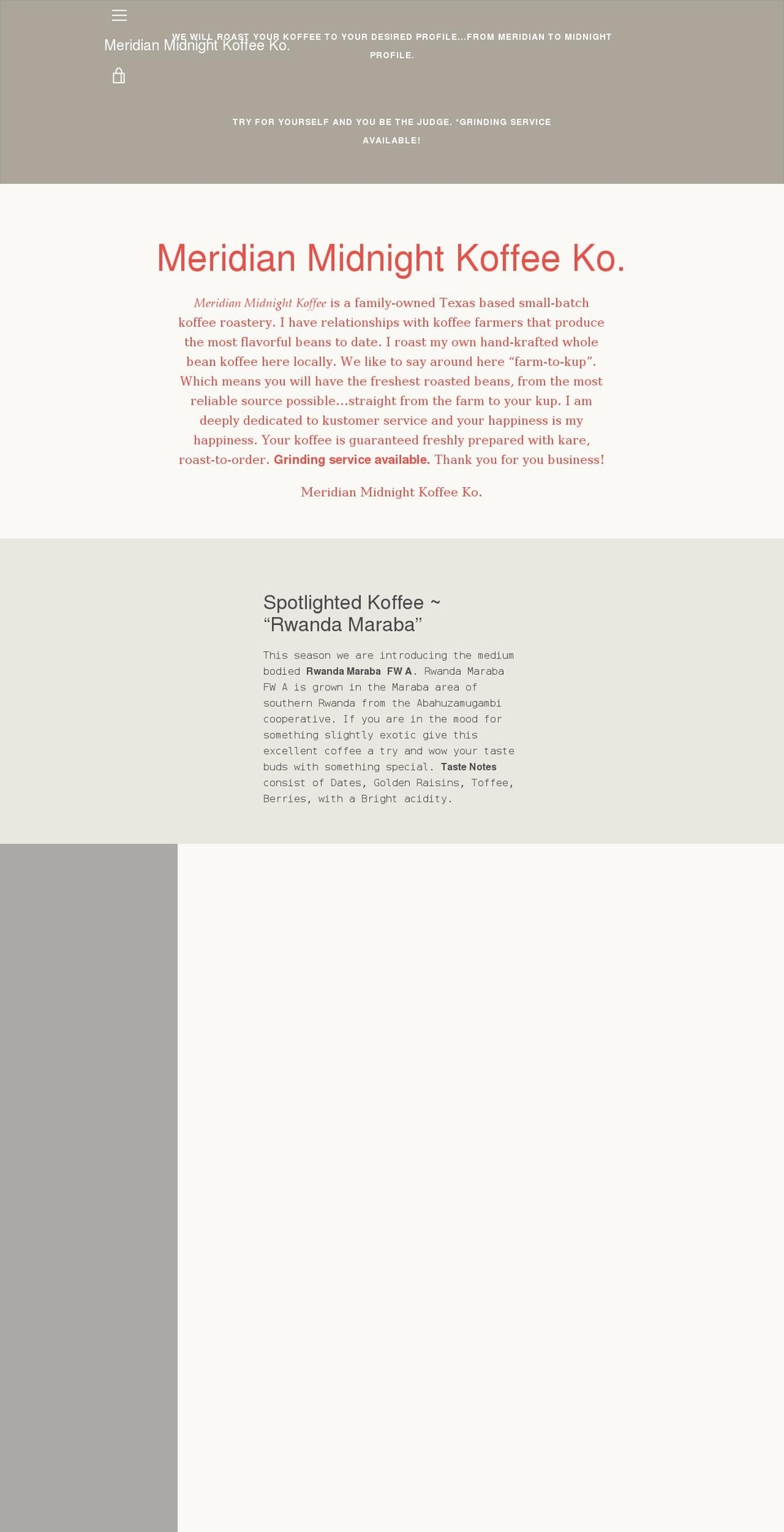 meridianmidnight.com shopify website screenshot