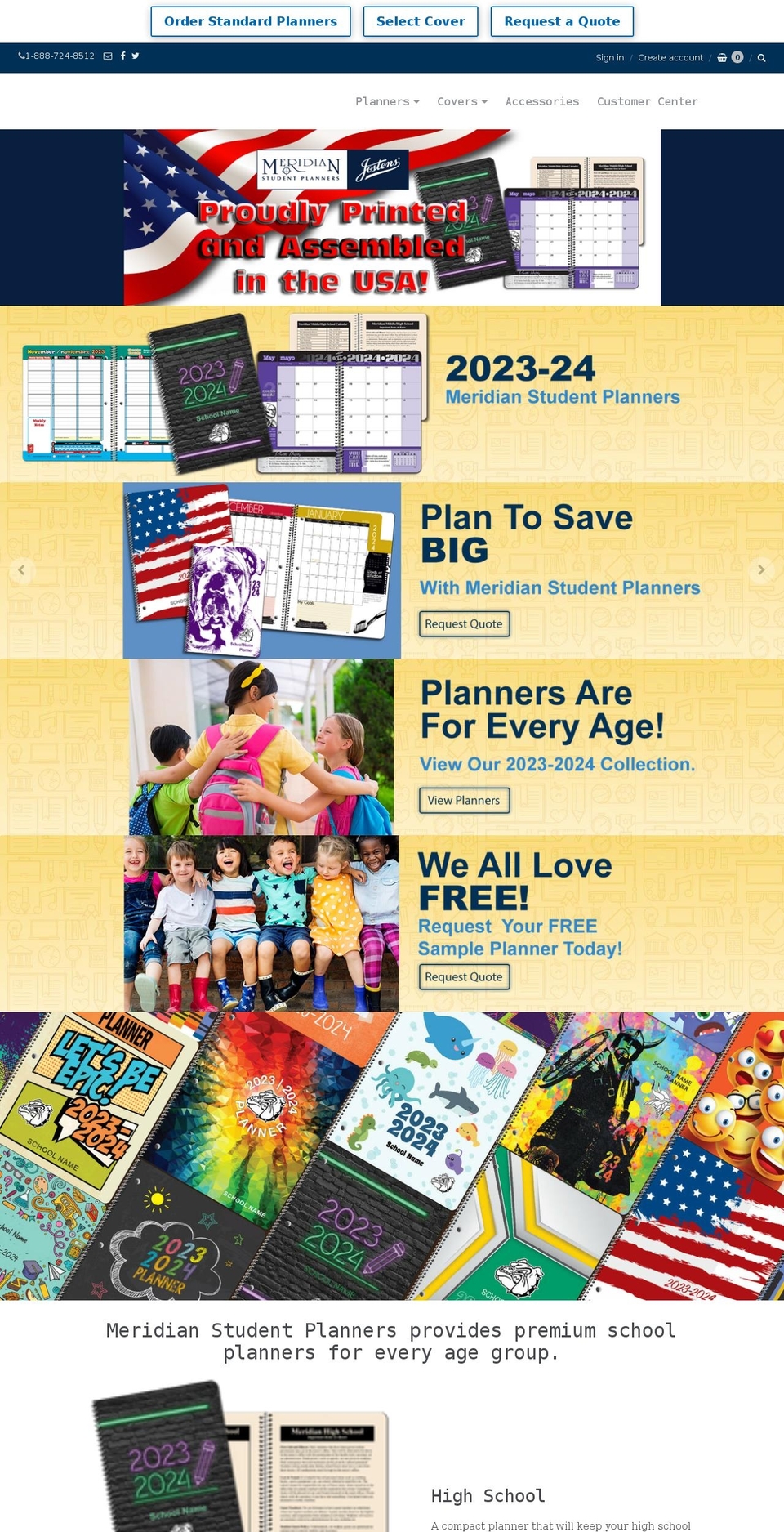 meridianplanners.com shopify website screenshot