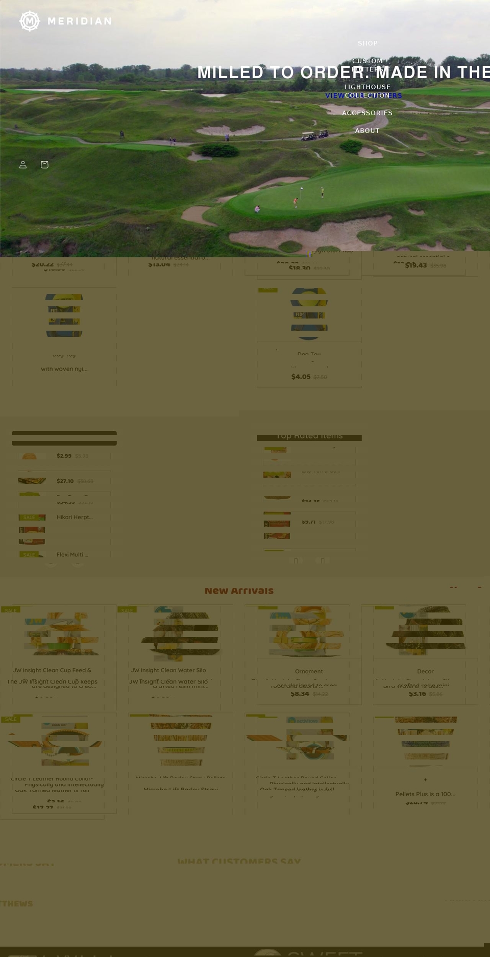 meridianputters.com shopify website screenshot