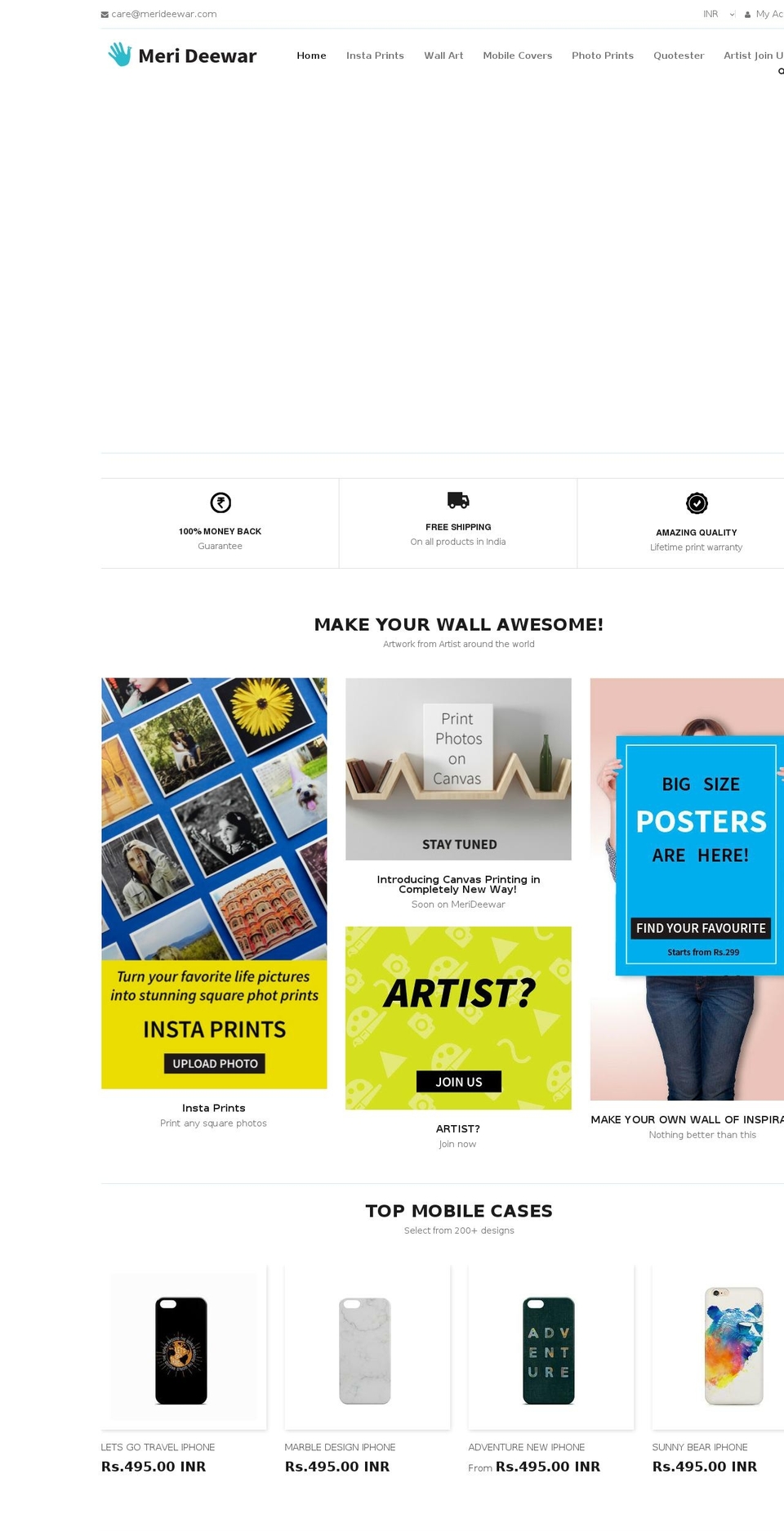 meridivar.com shopify website screenshot