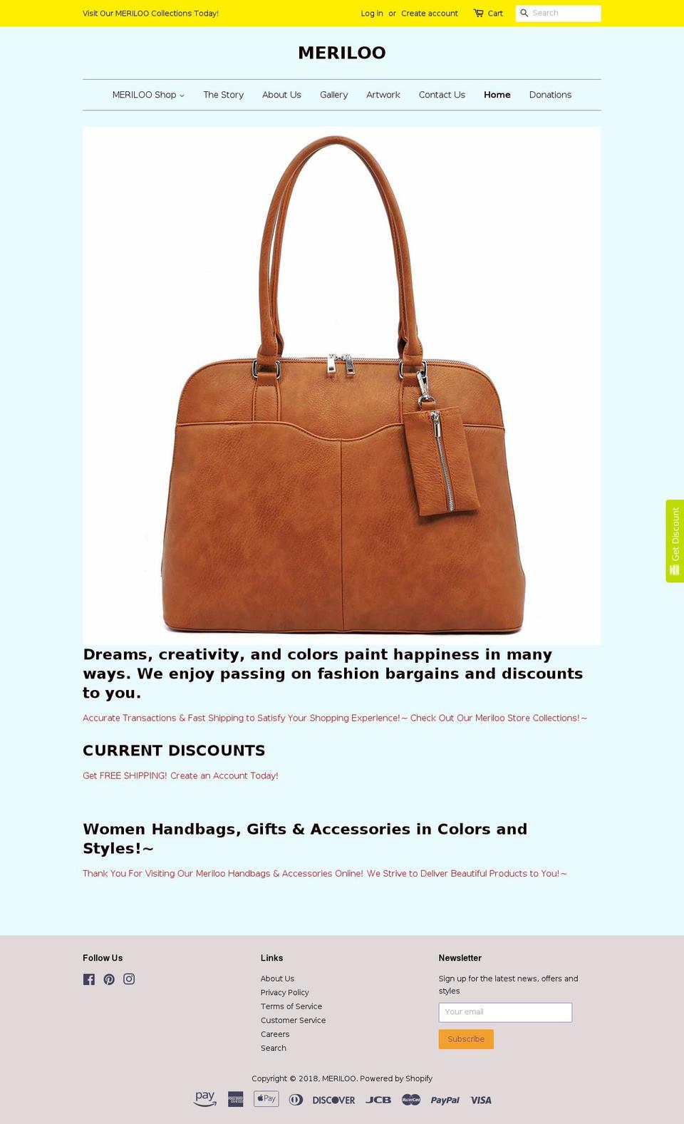 meriloo.com — Shopify storefront screenshot