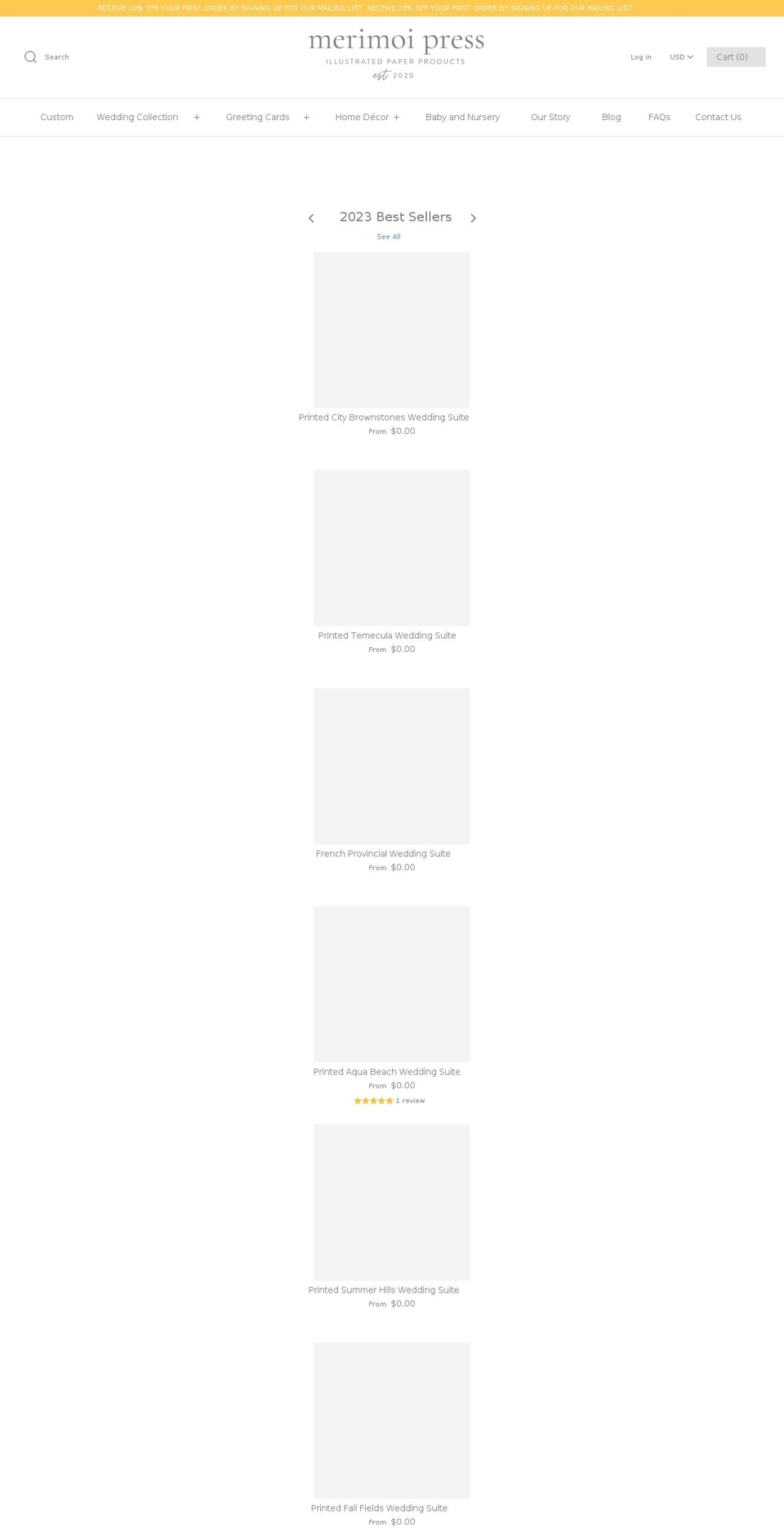merimoipress.com shopify website screenshot