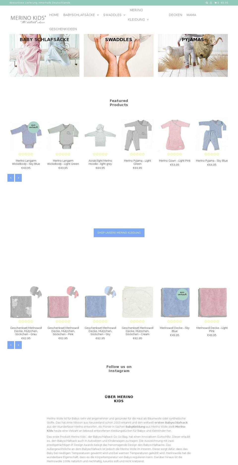 merinokids.de shopify website screenshot