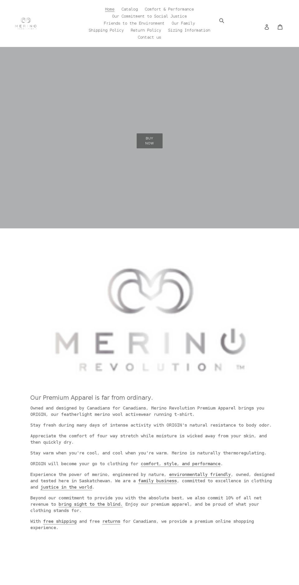 merinorevolution.com shopify website screenshot