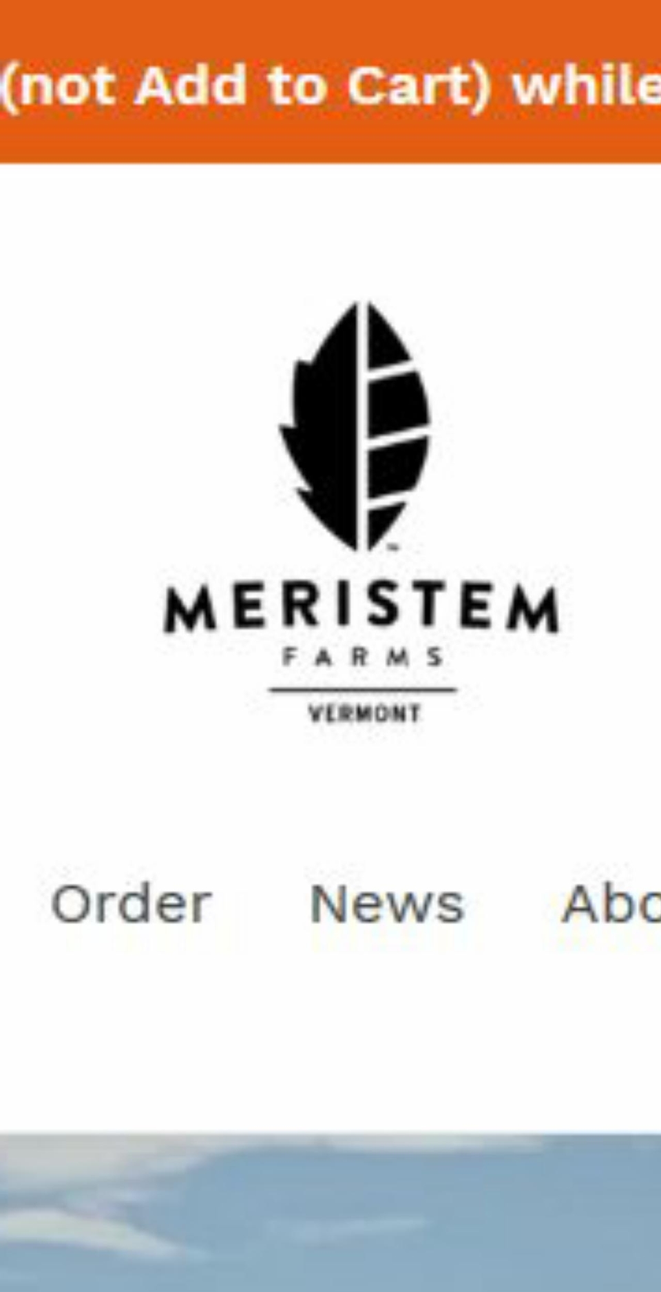 meristemfarms.com shopify website screenshot