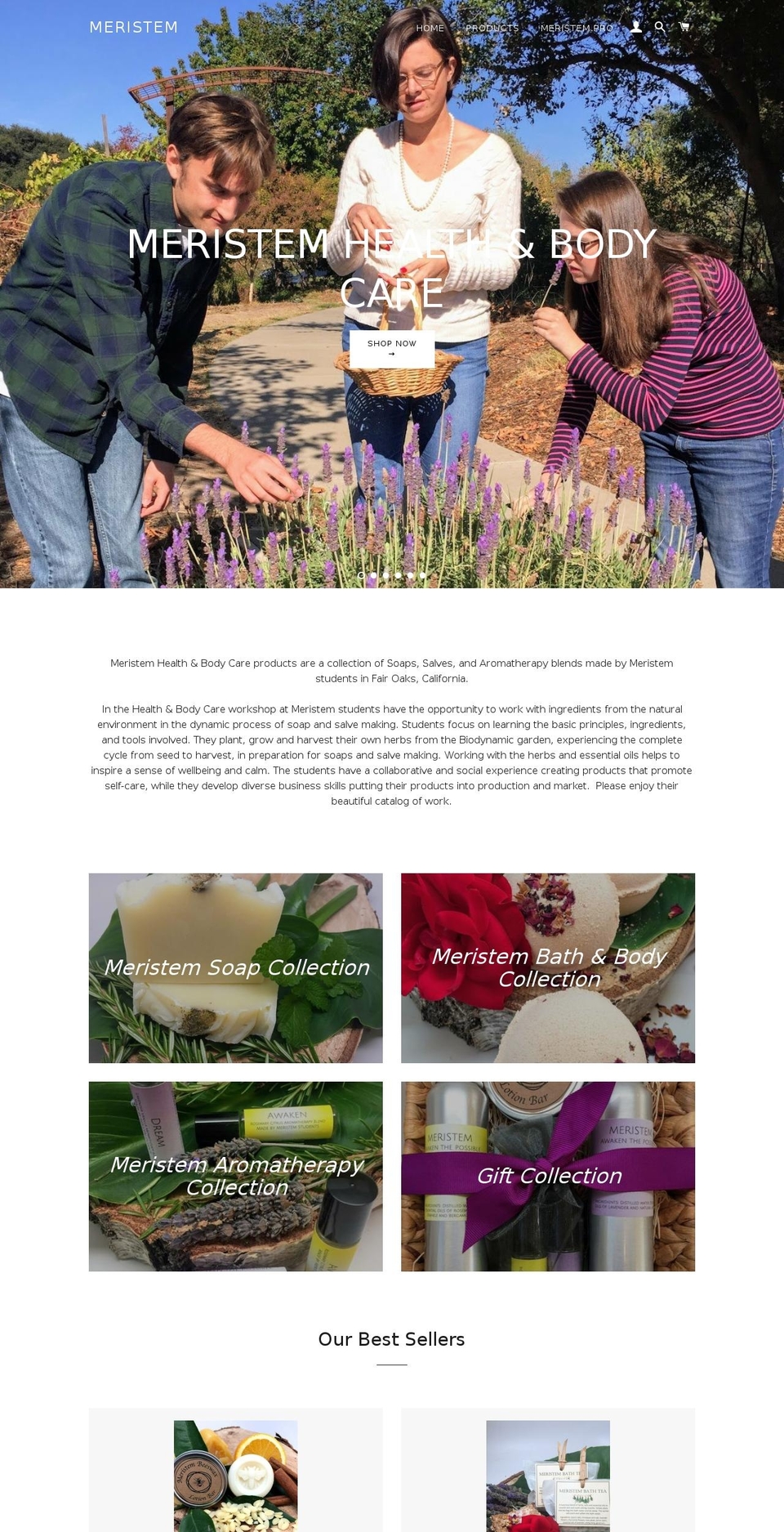 meristemstore.com — Shopify storefront screenshot
