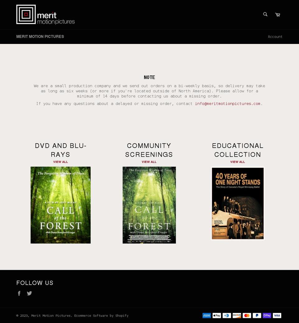 merit.myshopify.com shopify website screenshot
