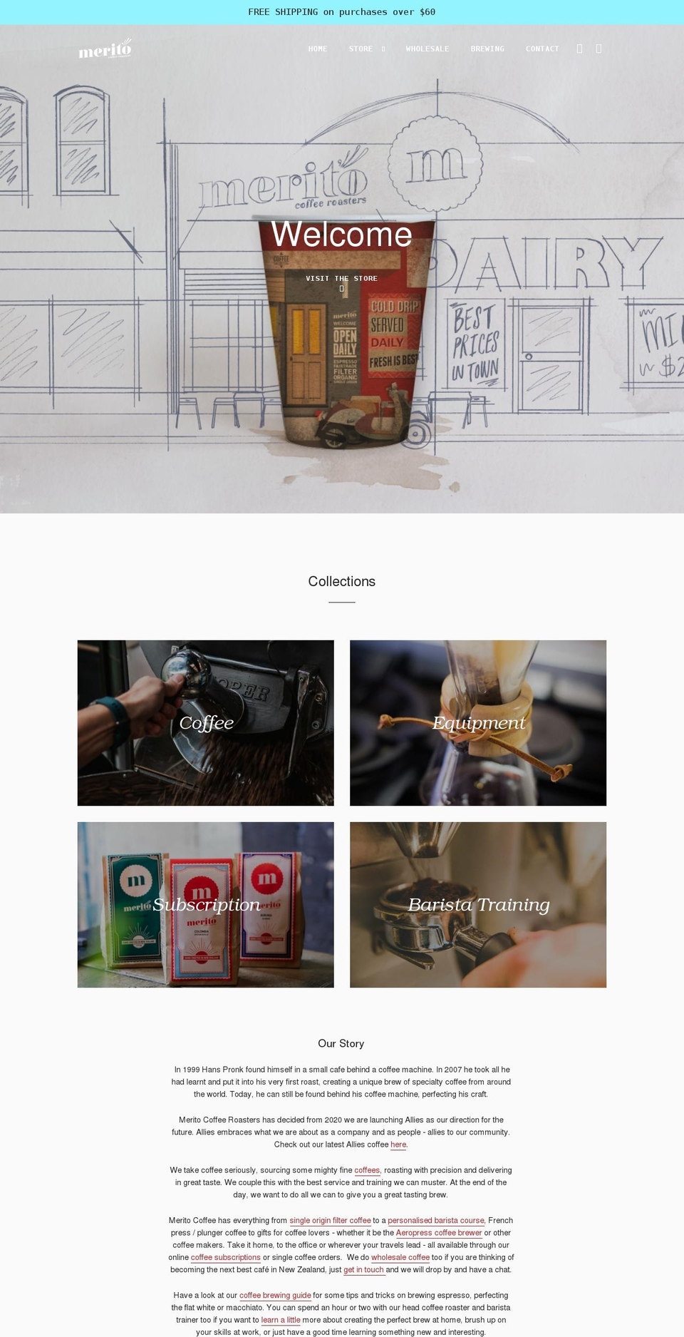 merito.co.nz shopify website screenshot