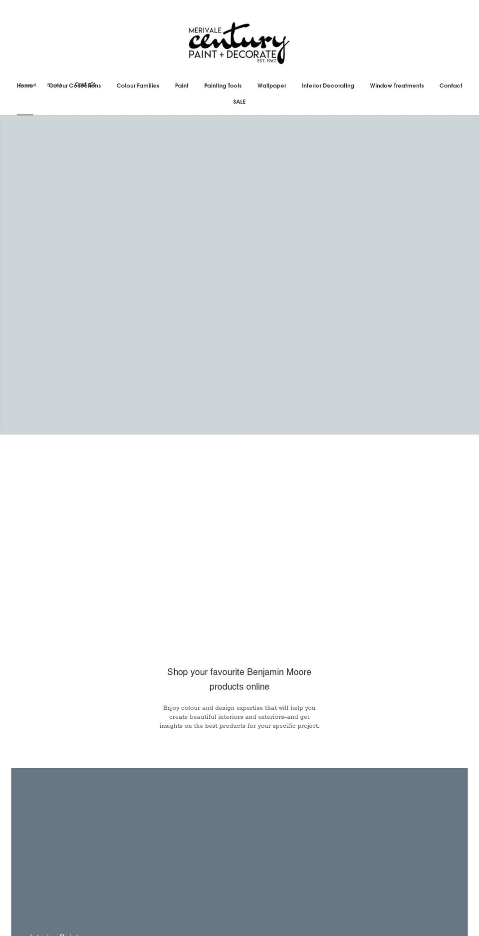 merivalecentury.com shopify website screenshot