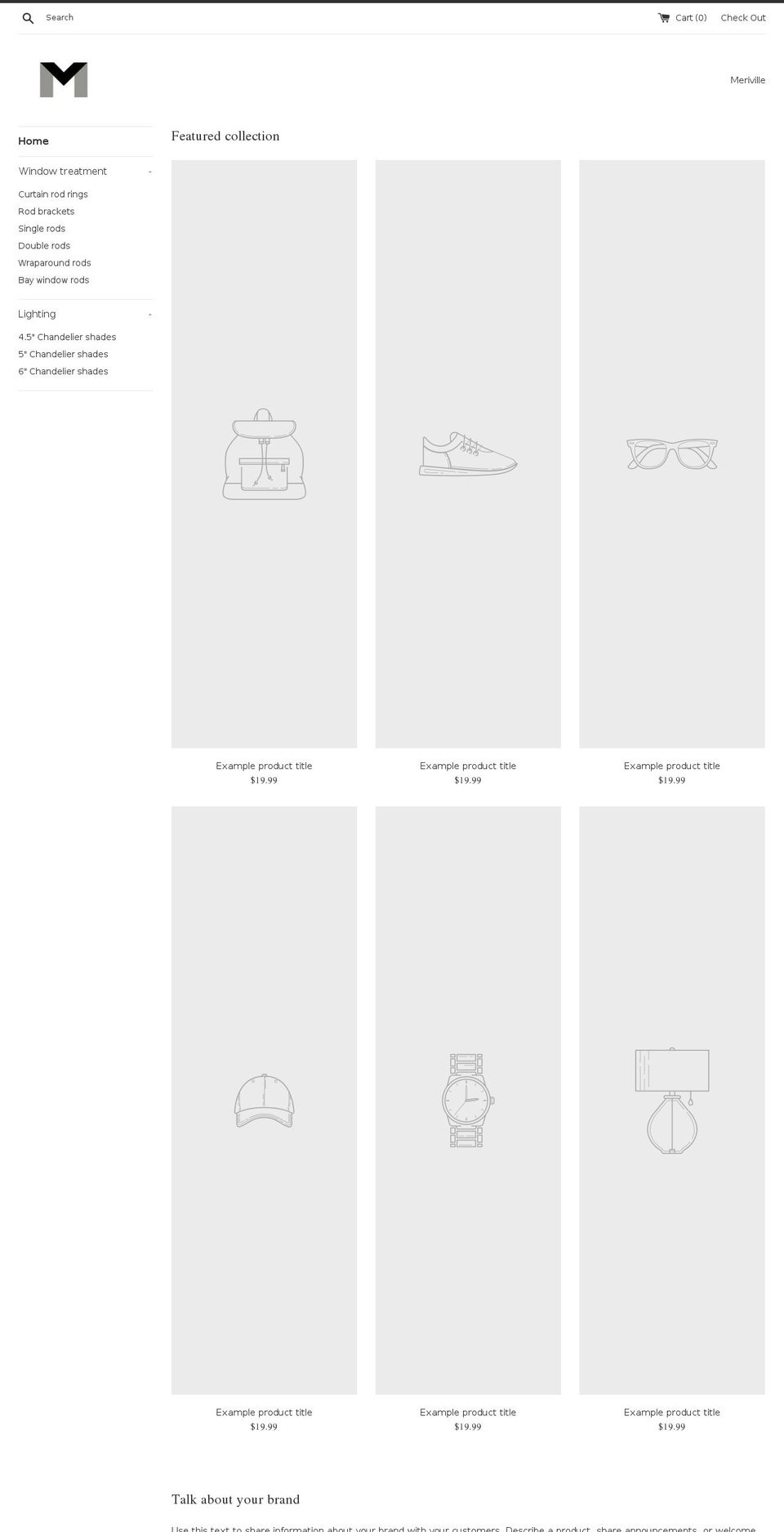 meriville.com — Shopify storefront screenshot