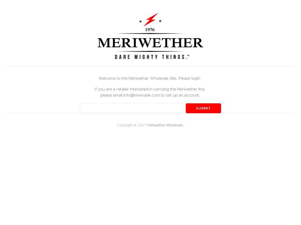 meriwethergifts.com shopify website screenshot