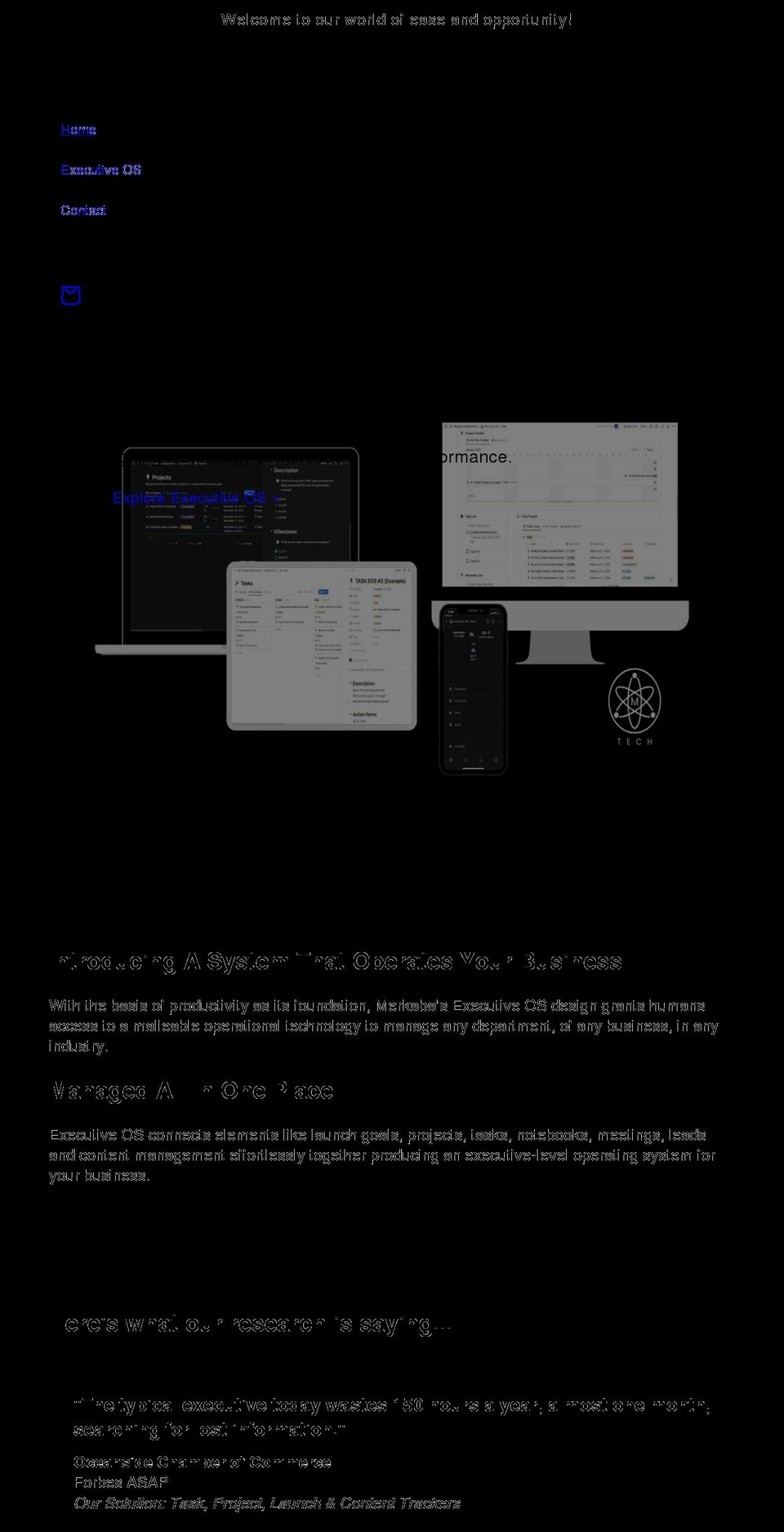 merkaba.tech shopify website screenshot