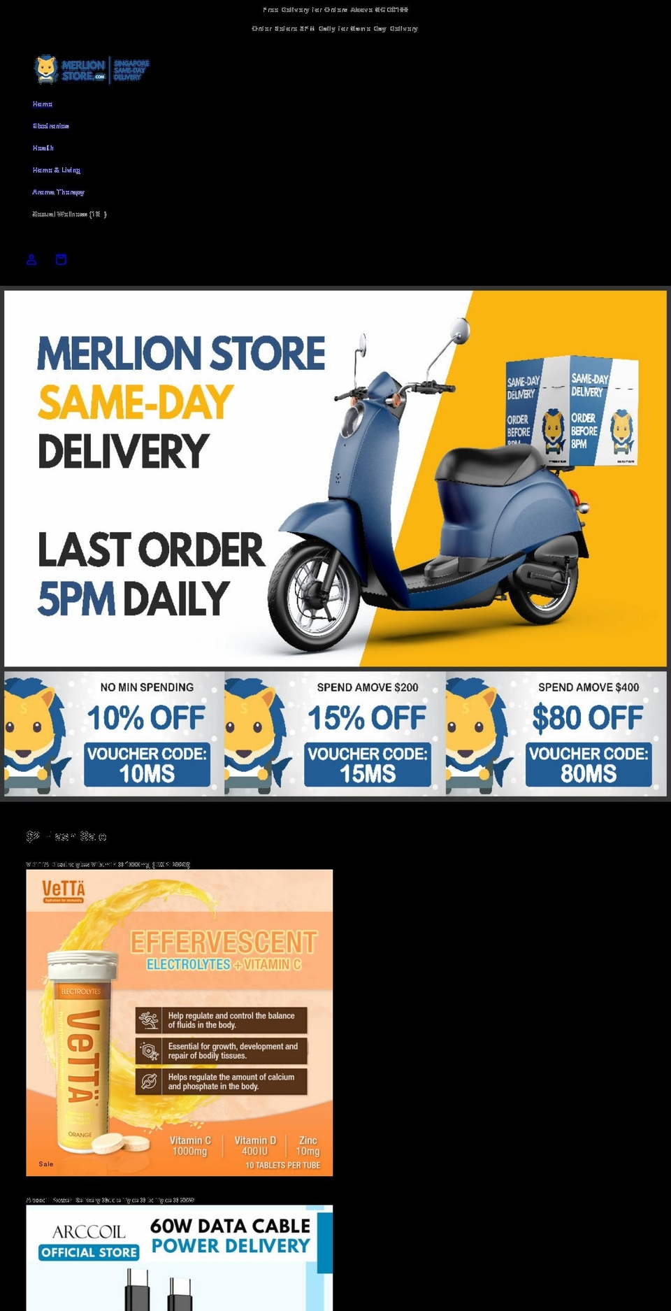 merlionstore.com shopify website screenshot