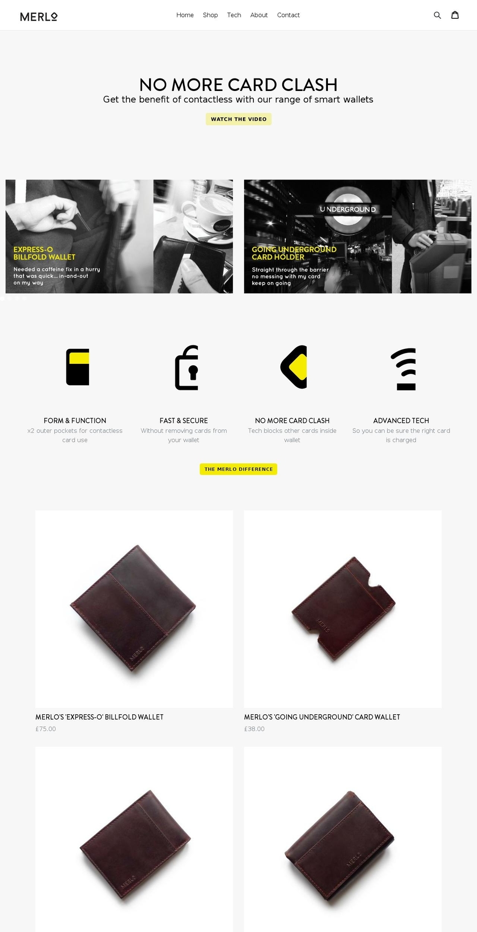 merlolondon.com — Shopify storefront screenshot