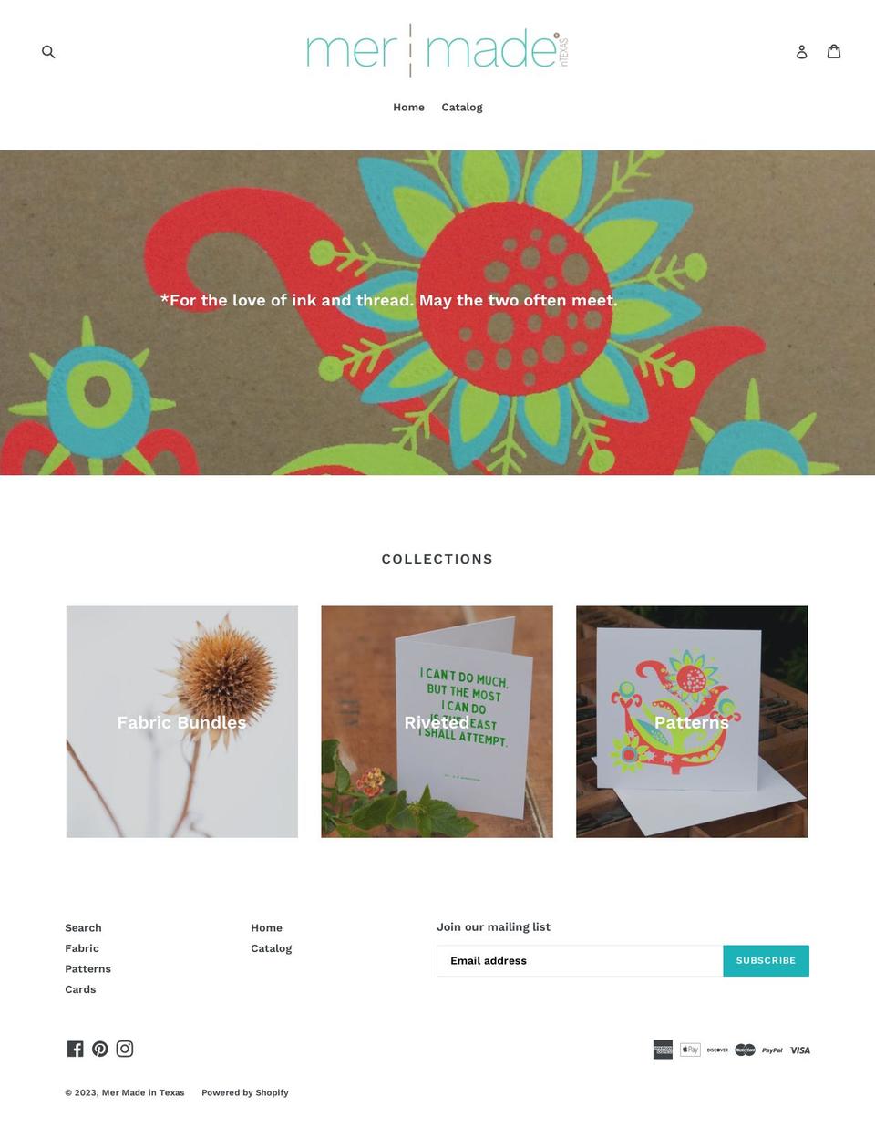 mermadeintexas.com — Shopify storefront screenshot