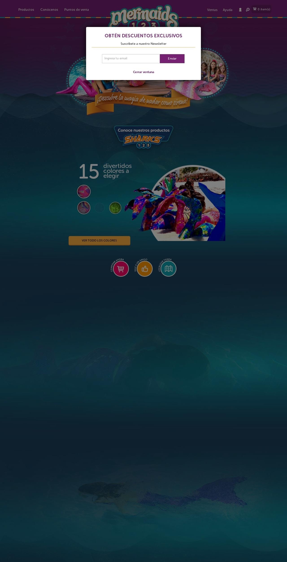 mermaid123.com shopify website screenshot