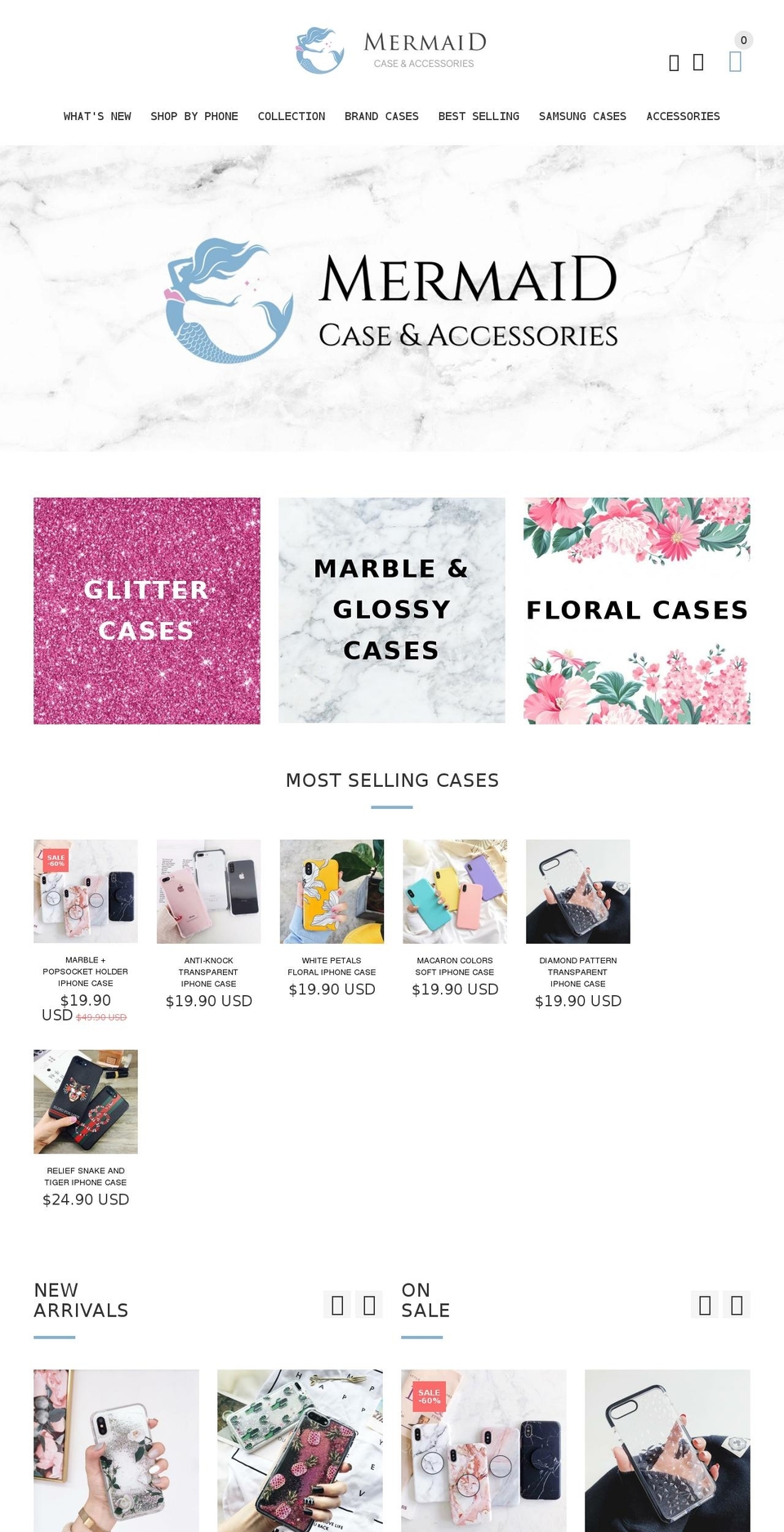 yourstore-v2-1-5 Shopify theme site example mermaidcase.com