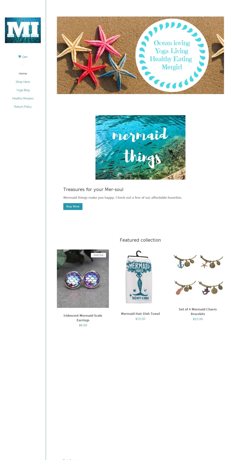 mermaidinspiration.com — Shopify storefront screenshot