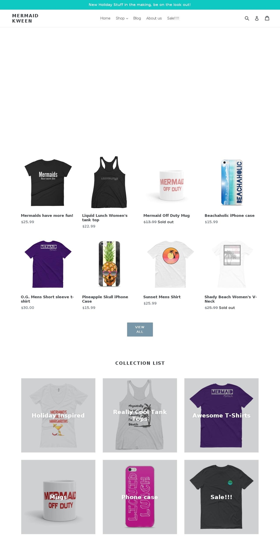 mermaidkween.com — Shopify storefront screenshot