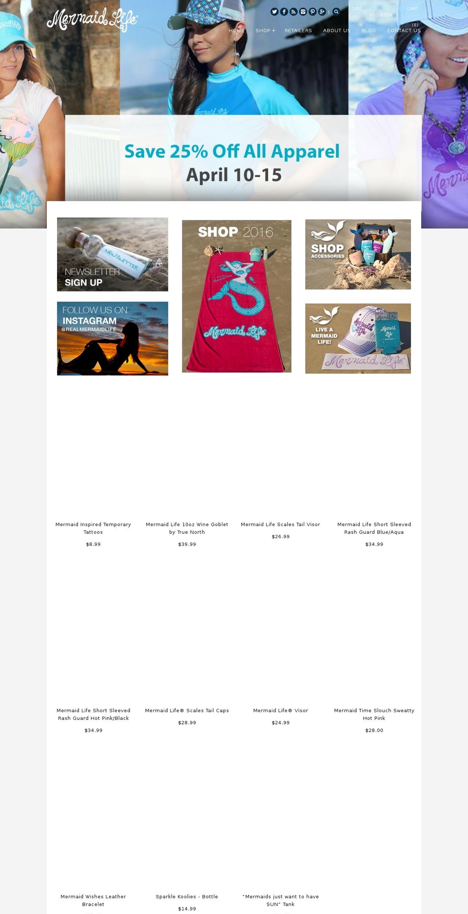 mermaidlife.org shopify website screenshot