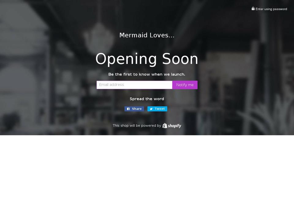 mermaidloves.com — Shopify storefront screenshot