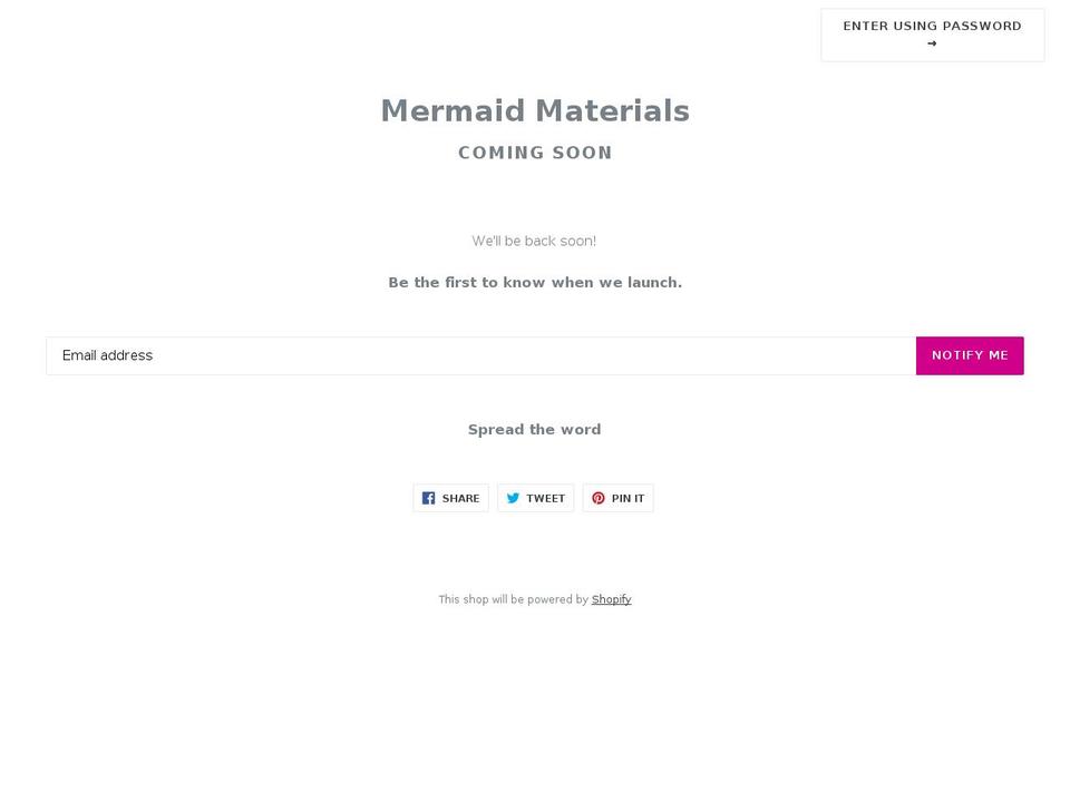 theme-dfycsm Shopify theme site example mermaidmaterials.com