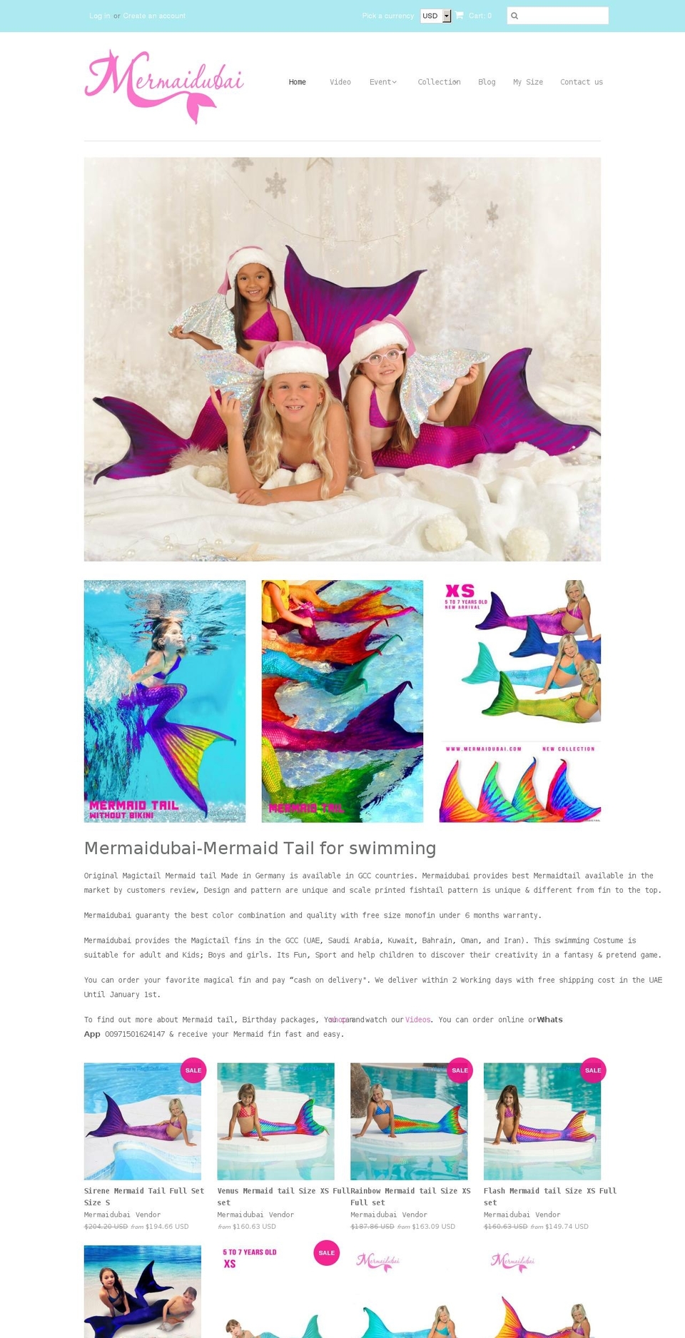 mermaidqatar.com — Shopify storefront screenshot