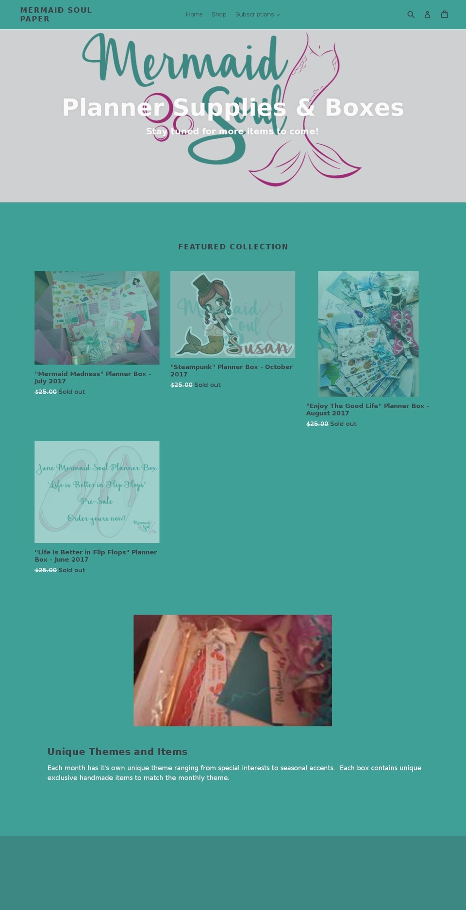 mermaidsoulpaper.com — Shopify storefront screenshot
