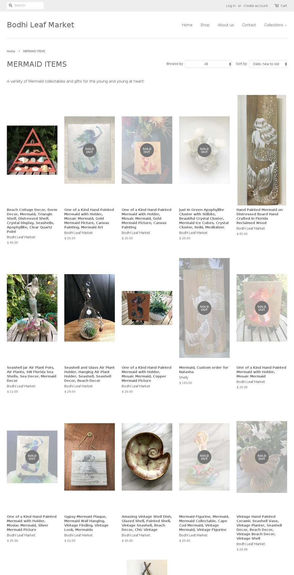 mermaidstore.net shopify website screenshot