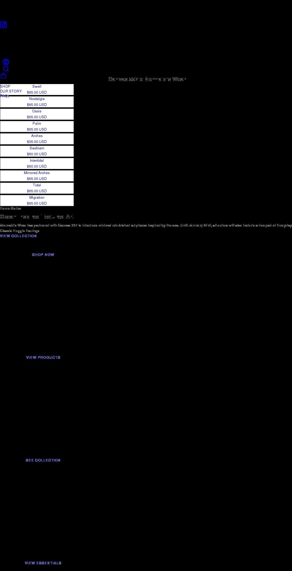 mermaidswear.com shopify website screenshot