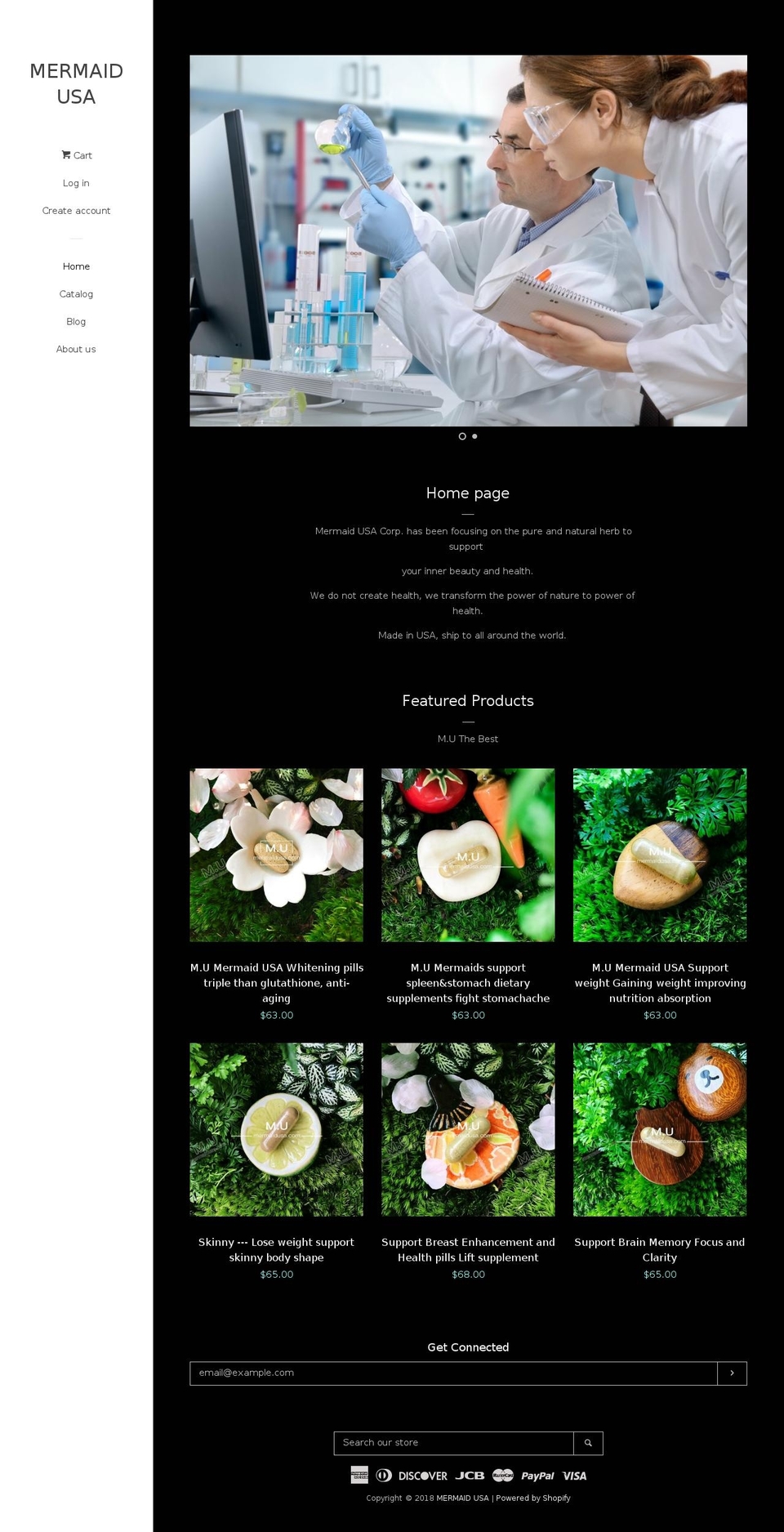 mermaidusa.com — Shopify storefront screenshot