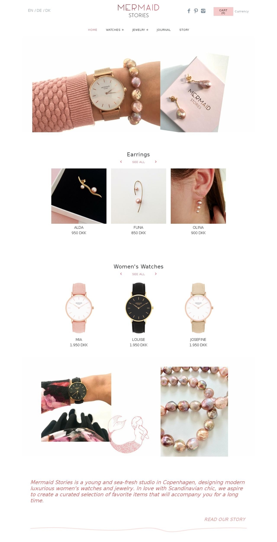mermaidwatches.com — Shopify storefront screenshot