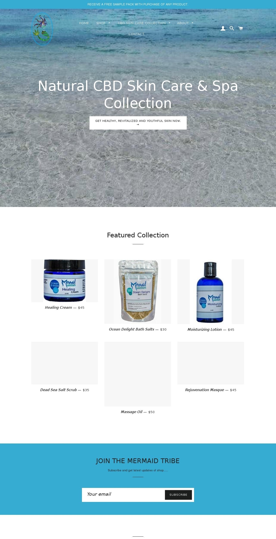 mermaidwizdom.com — Shopify storefront screenshot