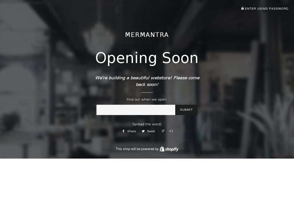 mermantra.com shopify website screenshot