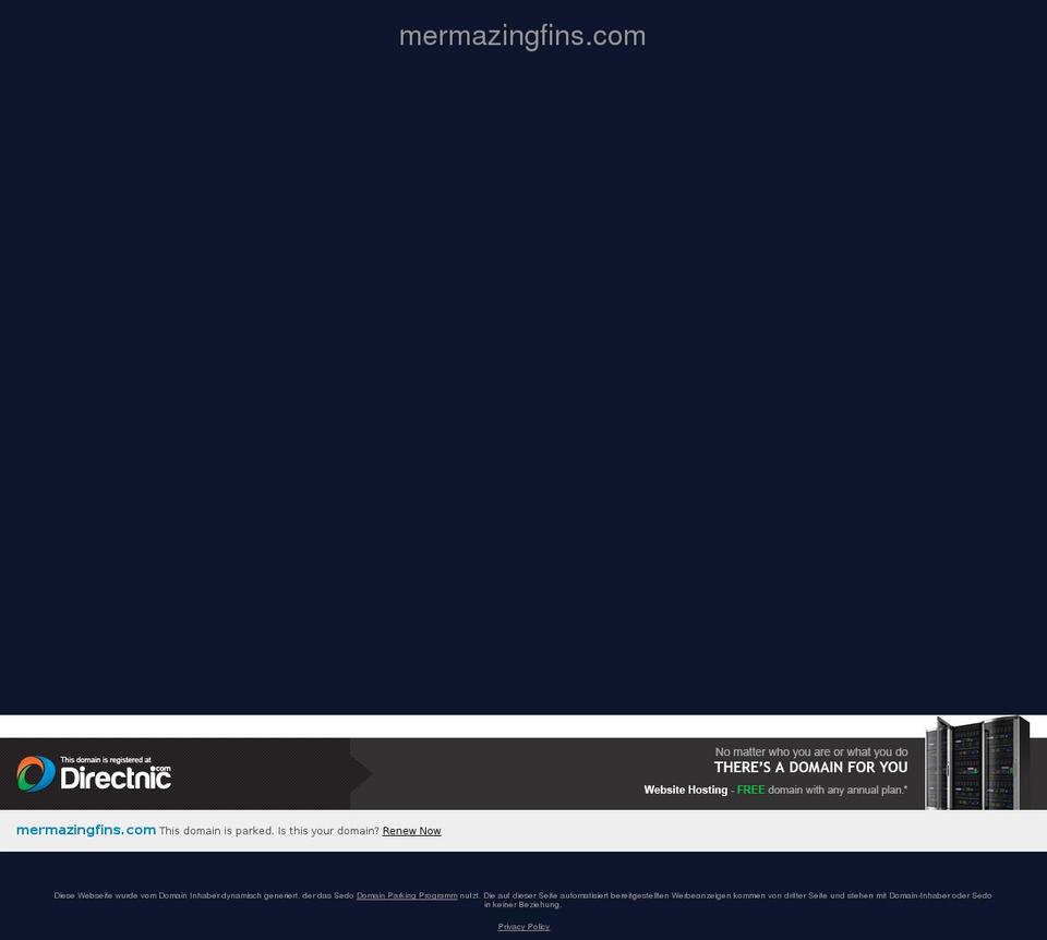 mermazingfins.com — Shopify storefront screenshot