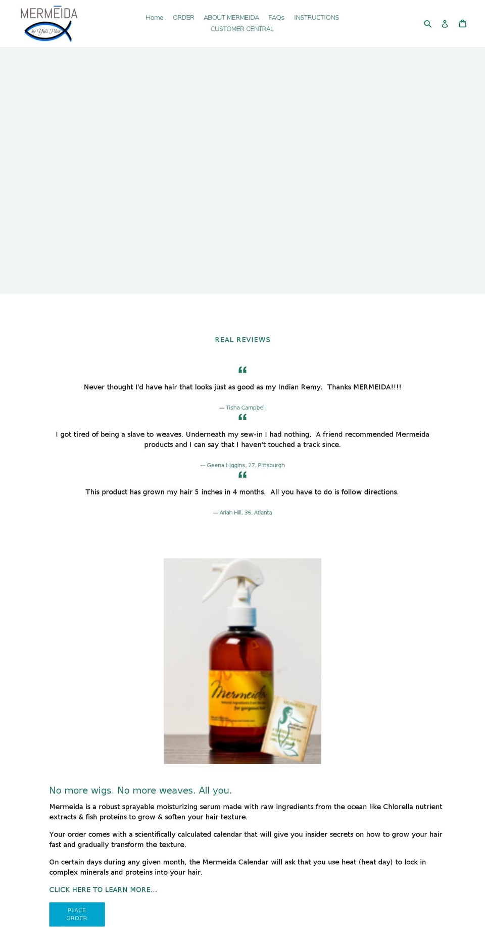 mermeida.com — Shopify storefront screenshot