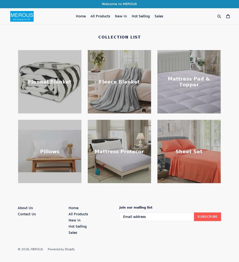 merous.net shopify website screenshot