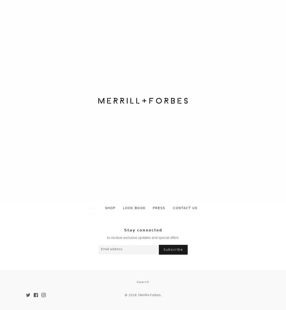 merrillandforbes.com shopify website screenshot